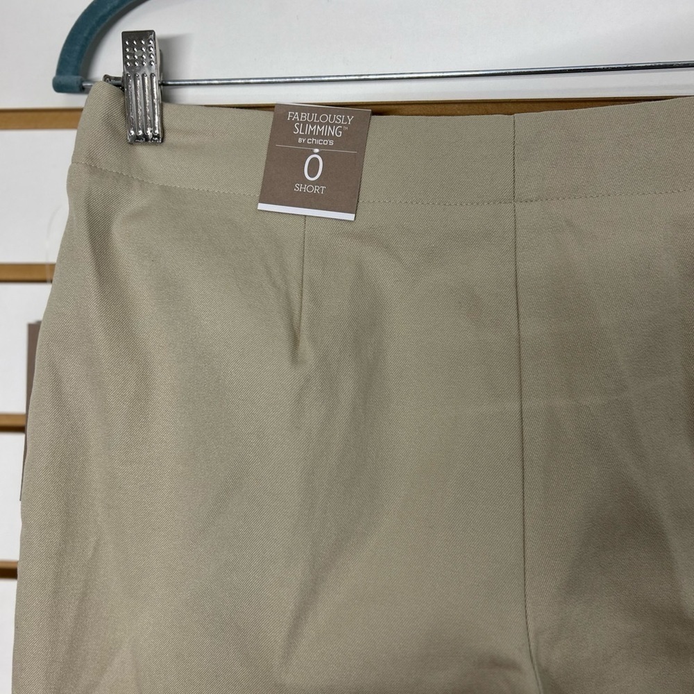 Chico’s Fabulously Slimming Katy Short Basic Pant in New Khaki NWT Size‎ 0 Short - Picture 6 of 10